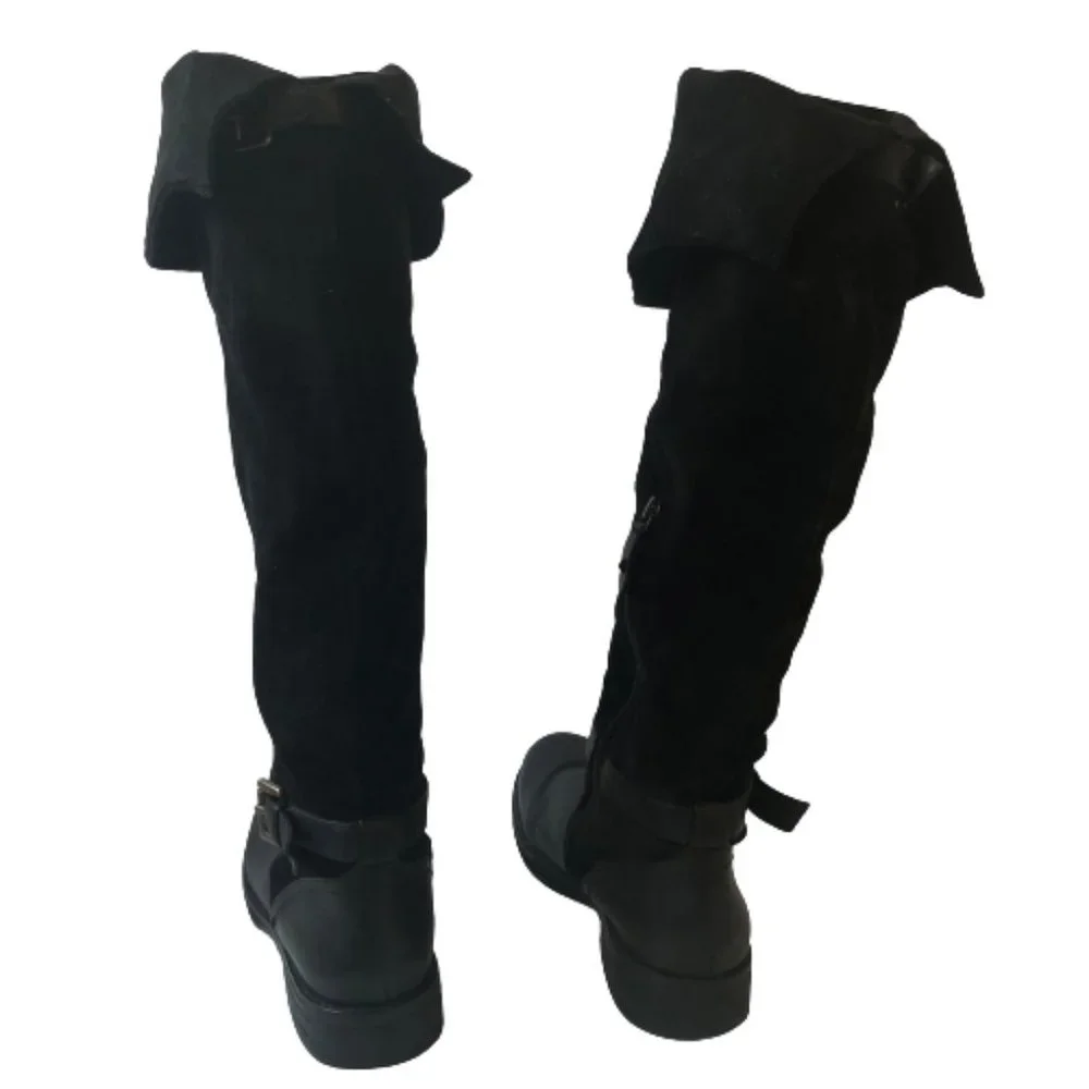 Gentle Souls Over The Knee Boot Two Leathers